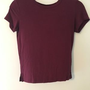 American Eagle Maroon Soft & Sexy T Shirt Size XS